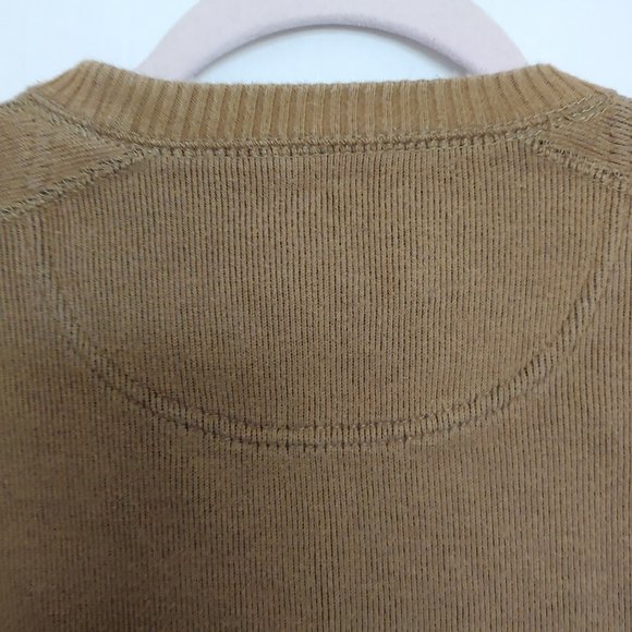 Tommy Bahama mens crewneck reversible tobacco gold and grey sweater - Picture 3 of 14